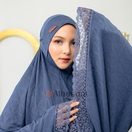 Get a Jumbo Jersey Prayer Robe with Luxurious Lace and Closed Chin Jaguard Haura Muslim Adult Embroi