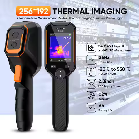 Thermal Imaging Camera 640x480 Super Resolution Dual-Camera with Visual Camera 256x192 IR Resolution