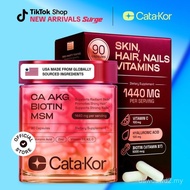 Cata-Kor Skin, Hair & Nails Supplement – Ca AKG | MSM | Hyaluronic Acid | Biotin – Supports Radiant 