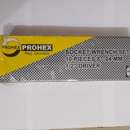 Wrench Set Kunci Sok Set 10pcs 8-24mm Prohex