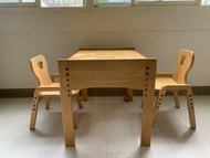 MesaSilla 兒童成長桌- 附兩張成長椅和小象畫架