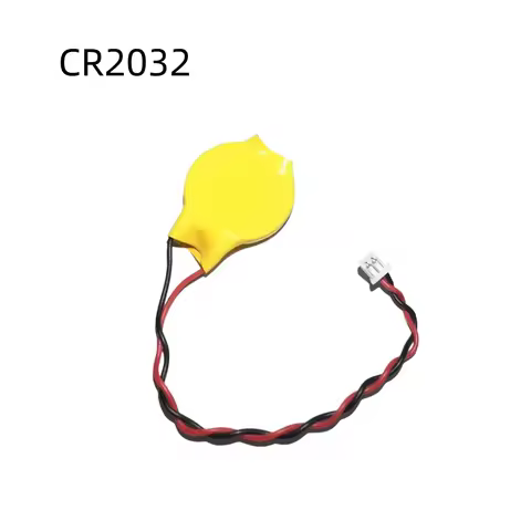 5PCS CR2032 Battery with Wire 2pin Laptop Motherboard BIOS CMOS Battery with Wire Disassemble Button