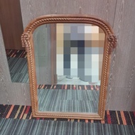 Solid Wood trimming engraved border Mirror