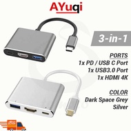 Ayuqi®  3/7/8 in 1 USB Type C Hub Adapter for Computer Laptop TV Mobile Phone