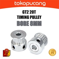 Timing Pulley GT2-6mm 20 Teeth Bore 8mm for 6mm GT2 Belt