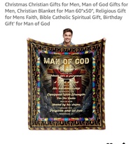 Christian Blanket for Man 60"x50"