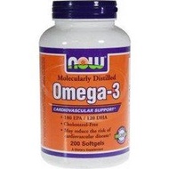 美國代買 now 深海魚油 Omega-3  200 顆