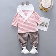 Bunny striped children's suit
