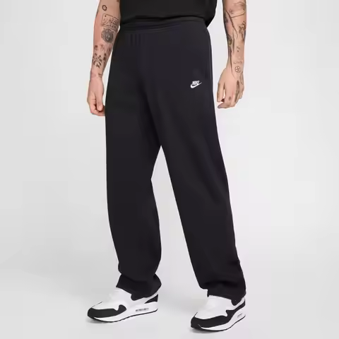 Nike Men's Breathable Fleece Sweatpants Drawstring Outdoor Running Sportswear Comfortable Trousers