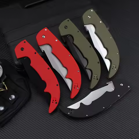 High hardness Folding Knife G10 Handle AUS-10A steel Blade Camping Hunting Knives Outdoor Survival T