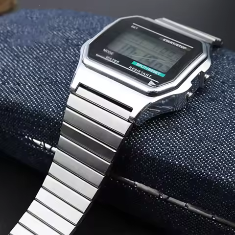 18mm Fine Steel Watch Band For Casio AE1200 AE-1200 a168w/A158W MRW200/AEQ-110 A158 / A159 / A168 /A