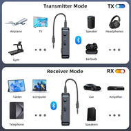 Bluetooth 5.4 Transmitter Receiver Wireless Aux Bluetooth Adapter for TV/Airplane/Car/HiFi/Speaker w