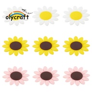 1set 9pcs 3 colors Grade Silicone Beads Sunflower Mixed color 39.5~40x9.5mm Hole: 2mm 3pcs/color