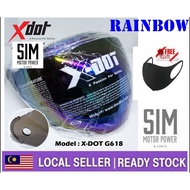 XDOT Small Hole G618 Helmet Visor X Dot G 618 G618N LTD VISOR HELMET FOR XDOT