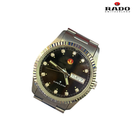 RADO SUPERSTAR AUTOMATIC นาฬิกาข้อมือผู้ชายสายสแตนเลส รุ่น 636-5409411 - สีเงิน/หน้าดำ