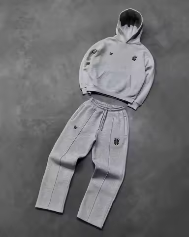 Brazil Hoodies Grey And Jogger 2pcs Set Men Y2k Harajuku Streetwear Hoodie Sportswear Gothic Street 