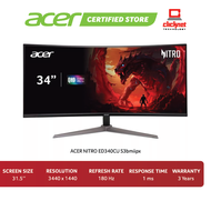 ACER NITRO ED340CU S3bmiipx 34" WQHD 180Hz GAMING MONITOR-BLACK