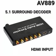 PROMO- AVPRO AV889 5.1 DIGITAL AUDIO DECODER SURROUND AC3 DTS CONVERTER HDMI