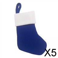 [Amleso] 5xChristmas Stocking Xmas Hanging Stockings, Cable Knitted Christmas Socks, Candy Gift Bag Christmas Decoration for New Year