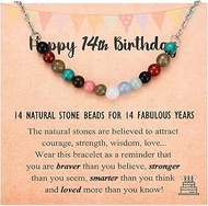 6-21 Year Old Birthday Gifts for Girls Women, Tiny Natural Stones Birthday Bracelet Gifts for Daught