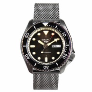 Seiko 5 Sports Mesh Strap Black Dial SBSA017 Automatic Watch