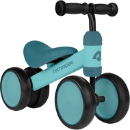 [sgstock] Retrospec Cricket Baby Walker Balance Bike with 4 Wheels for Ages 12-24 Months - [Blue Rid