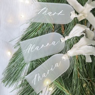 Frosted Acrylic Wedding Blank Place Card Clear Arch Gift Tag Name Plate Seating Chart DIY Mark Place