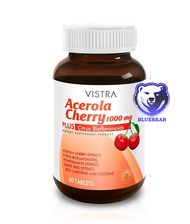 Vistra acerola cherry 1000mg 60 Tablets (1ขวด) วิสทร้า อะเซโรลาเชอร์รี่ 60 เม็ด