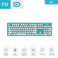 FD K3 Wireless Keyboard, 2.4GHz USB, Silent Keyboards Wireless Slim, Laser Engraved Characters For Macbook Laptop Computer Desktop PC Notebook