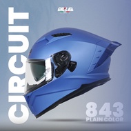 GILLE helmet 843 CIRCUIT Full Face Dual Visor Plain Color Motorcycle Helmet