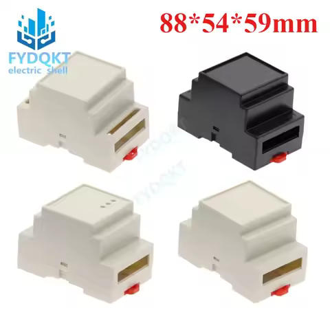 new DIN 35-Rail PLC 88X54X59MM Fire Detection Material Instrument Shell Controller Case Rail Junctio