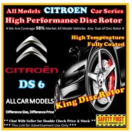 CITROEN DS6 Disc Rotor Drilled Slotted / Pemutar Cakera Berprestasi Tinggi