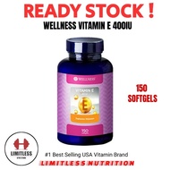 Wellness VITAMIN VIT E 400IU 400IU - 150 SOFTGEL Skin Health Supplement