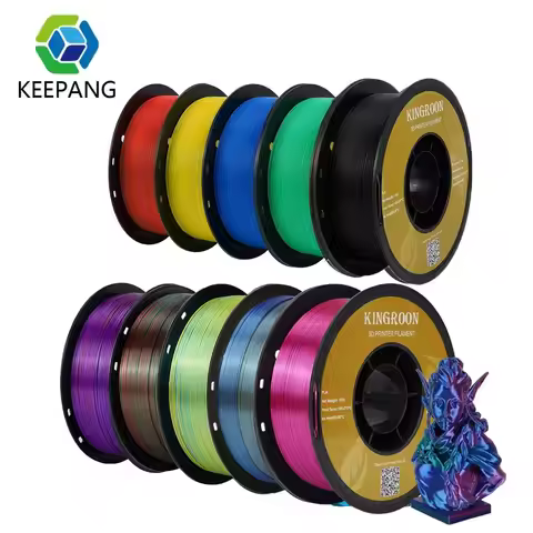 KINGROON PLA/Silk PLA Filament 10kg 3D Printer Filament 1kg/1roll 1.75mm Pla Filamento 100% No Bubbl