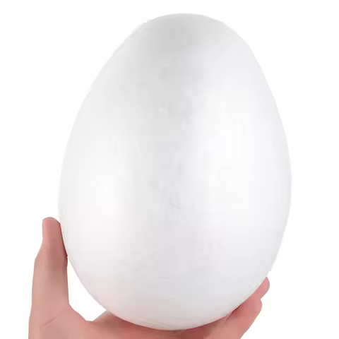 2pcs White Polystyrene Foam Eggs Solid Modeling Diy Craft Supplies For Easter Decorations Painting P