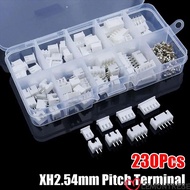 LEMONTREE 230Pcs Pin Connector, Male And Female XH2.54 2.54mm Pitch Terminal, 4 Value Housing Kit 2p