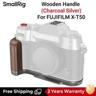 SmallRig X-T50 Retro Cage ด้ามจับไม้รูปตัว L พร้อมขาจับซิลิโคนและ Arca-Swiss และ Cold Shoe Mount สำห