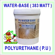 383 MATT CLEAR COAT ( 5L ) PU WATER BASE POLYURETHANE P.U EXTERIOR AND INTERIOR LOW VOC WOOD AND MET