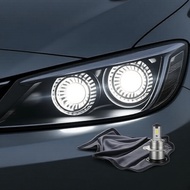 H4 LED Projector Lens Headlight 10000LM 55.3W High/Low Beam for Car/Motorcycle, Turbo Fan, Wireless 