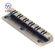 WITTEE 12 String Guitar Bridge, Bronze Color Metal Electric Guitar Bridge, Durable Guitar Bridge Kit