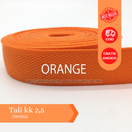 Tali webbing warna orange / Tali Webing 2.5 cm Tebal Kuat/ Tali Sling / Tali Webbing / Pita Bisban /