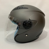 BXP Vixion Helmet Matte Grey - Plain SNI Adult Helmet