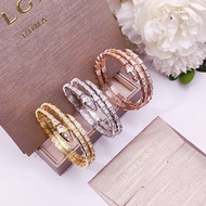 Bvlgari 雙圈滿鑽蛇形手環