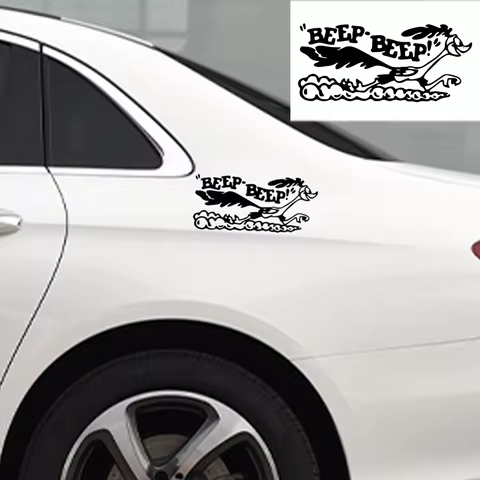 17x7.7cm Road Runner fun Sticker Cartoon Old Fast Car Truck Laptop Viny Auto Motorcycle Accessories 