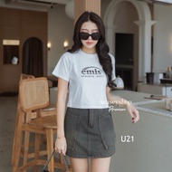 Acasey เสื้อยืดผู้หญิง คอกลม ทรงโอเวอร์ไซส์ใส่ง่ายสบายเข้ากับทุกลุค งานลายยอดฮิตใหม่ล่าสุด ให้ลุค sp