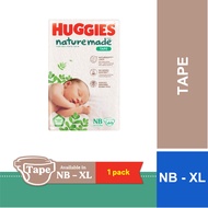 Huggies Naturemade Tape Diapers NB60 / S82 / M64 / L54 / XL44