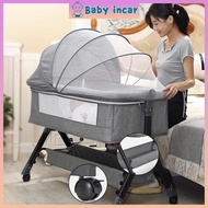 COD Baby Cot Bed baby side bed Folding katil baby bed portable crib katil bayi boleh lipat katil baby full set craddle 婴儿床 嬰兒床 搖籃床Crib katil baby newborn katil budak mu