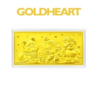 TT0 Goldheart 999 Gold 1G 三合 Harmonious Zodiac Gold Bar