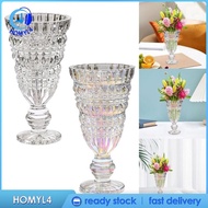 [Homyl4] Glass Goblet Flower Vase Wedding Flower Pot Plants Pot Holder