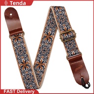 Guitar Instrument Strap Embroidery Pattern Boho Pattern Instrument Strap Adjustable for Classical Gu